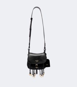 Prada Prada Prada Corsaire Mini fringed leather shoulder bag