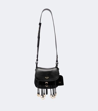 Prada Prada Prada Corsaire Mini fringed leather shoulder bag