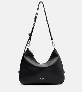 Prada Prada Prada Fold Large leather shoulder bag