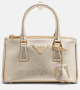 Prada Prada Prada Galleria Mini metallic leather tote bag
