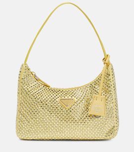 Prada Prada Prada Re-Edition Mini embellished shoulder bag