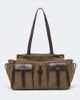 Prada Prada Prada Route Large canvas tote bag - 1
