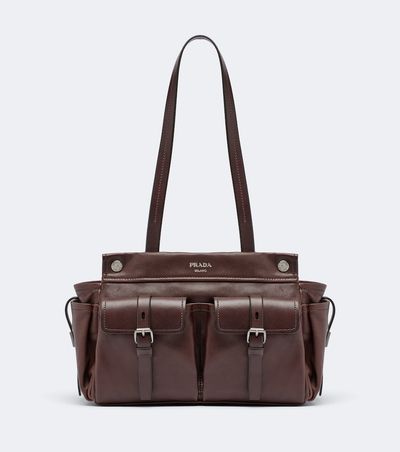 Prada Prada Prada Route Medium leather tote bag