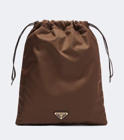 Prada Prada Prada Wish leather-trimmed Re-Nylon pouch