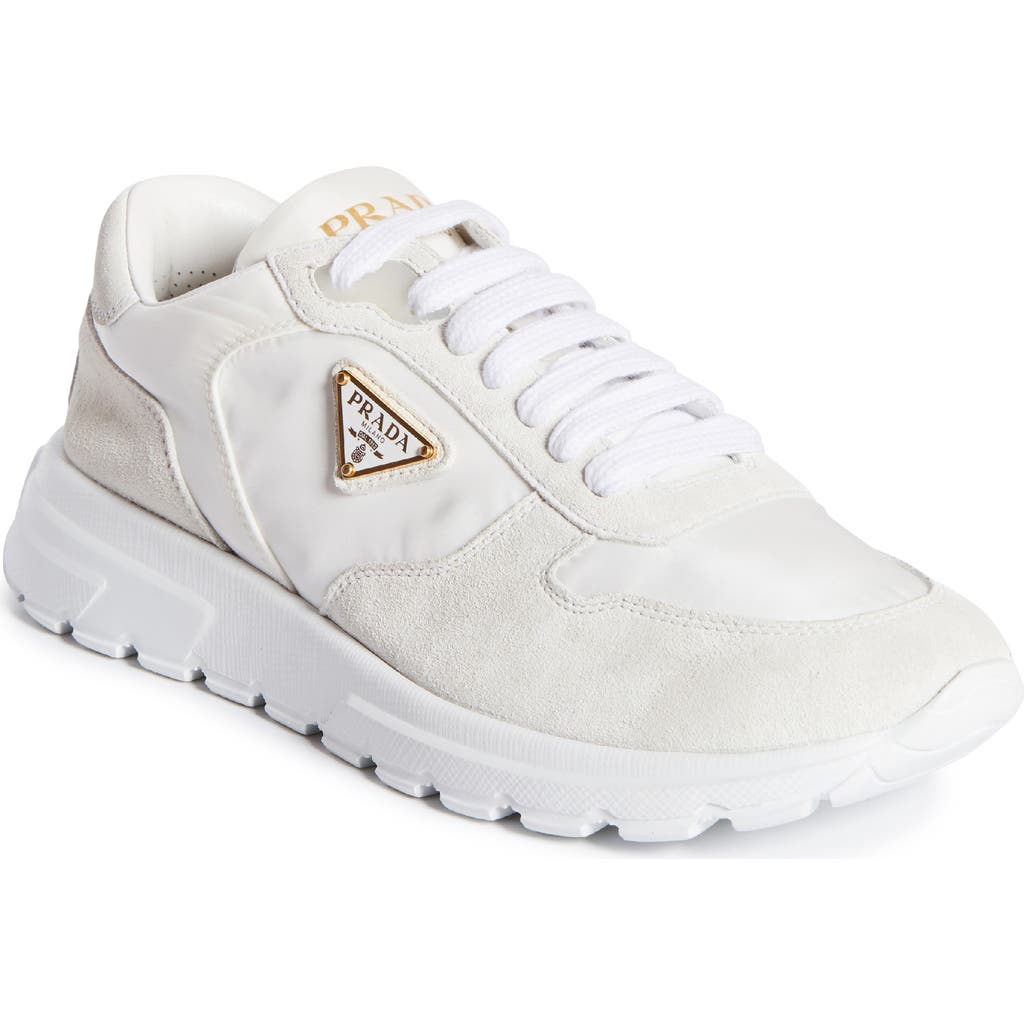Prada Prada Prax Nylon & Suede Sneaker