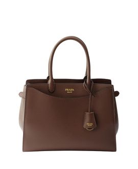 Prada Prada Prelude Large Leather Top Handle Bag