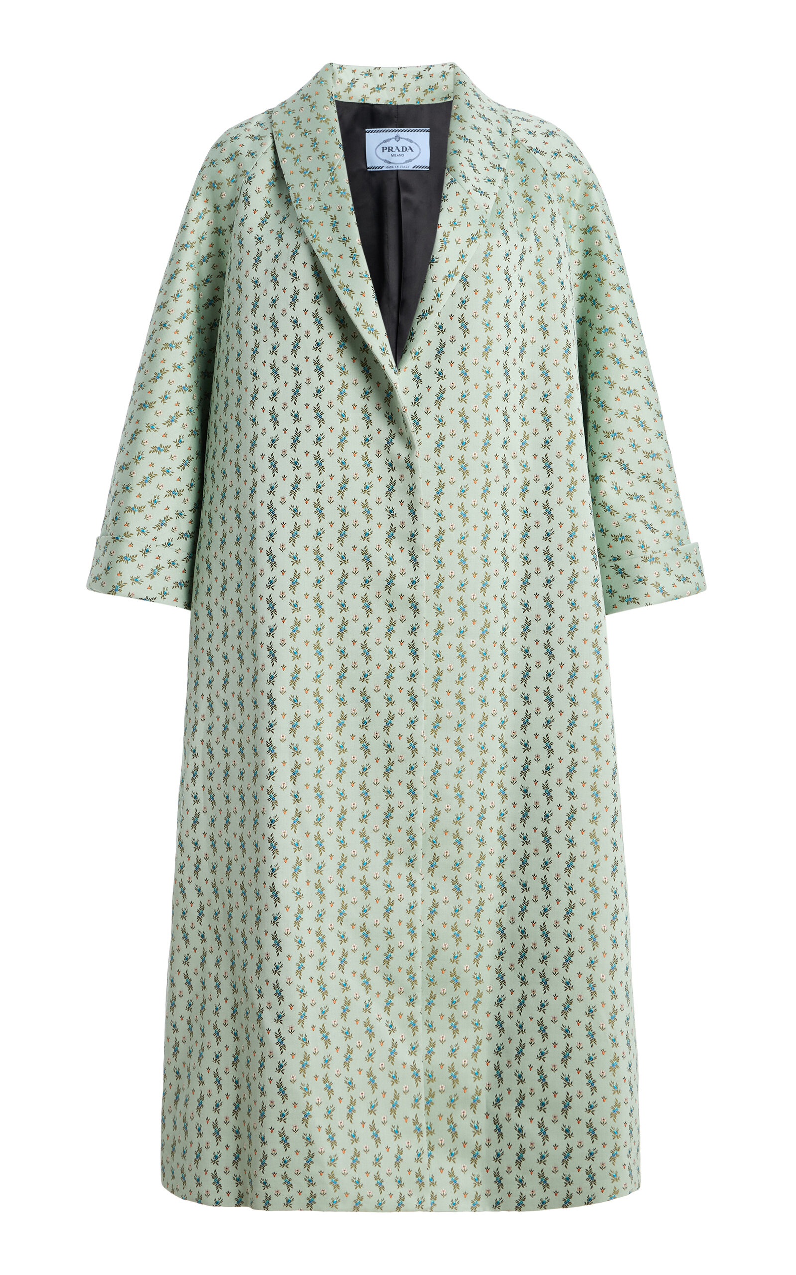 Prada Prada Printed CottonBlend Coat