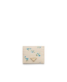 Prada Prada Printed Saffiano Leather Card Holder