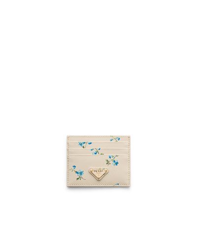 Prada Prada Printed Saffiano Leather Card Holder
