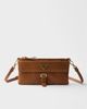 Prada Prada Printed Saffiano Leather Wallet with Shoulder Strap - 2