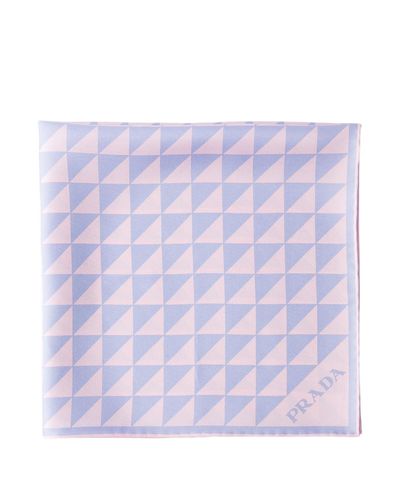 Prada Prada Printed Silk Twill Scarf, 55X55cm