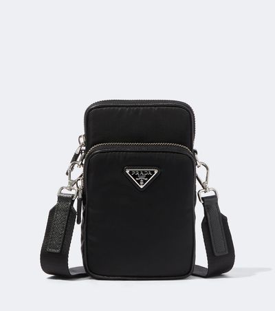 Prada Prada Re-Nylon and Saffiano leather phone pouch