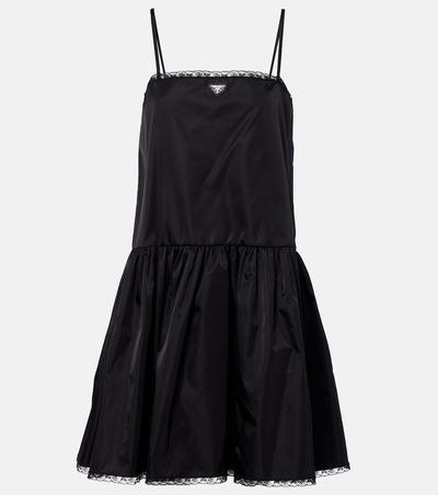 Prada Prada Re-Nylon lace-trimmed minidress
