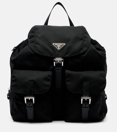Prada Prada Re-Nylon Medium leather-trimmed backpack