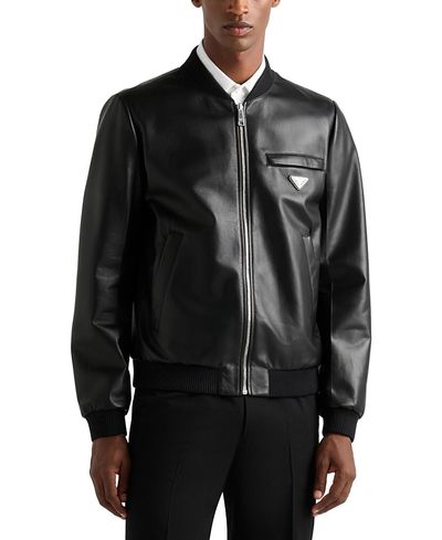 Prada Prada Reversible Nappa Leather Bomber Jacket