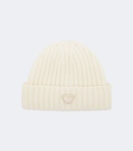 Prada Prada Ribbed-knit virgin wool beanie