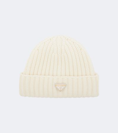 Prada Prada Ribbed-knit virgin wool beanie