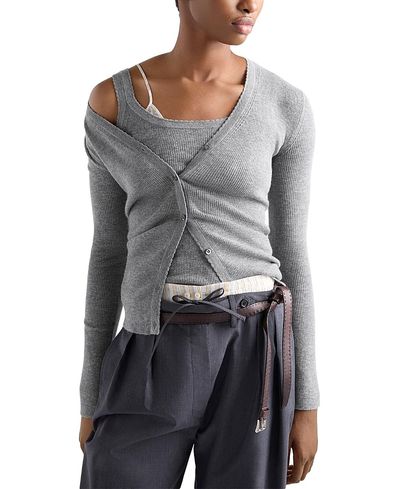 Prada Prada Ribbed Cashmere Cardigan