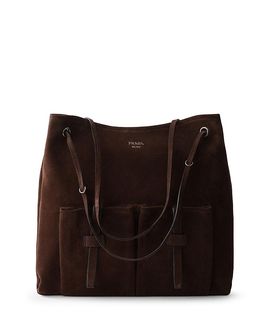 Prada Prada Route Large Suede Bag