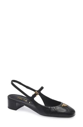 Prada Prada Ruched Mary Jane Slingback Pump
