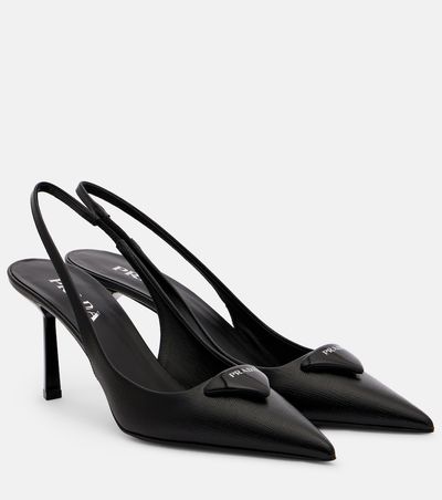 Prada Prada Saffiano leather slingback pumps