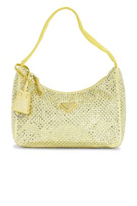 prada Prada Satin Crystal Mini Re-Edition 2000 Shoulder Bag