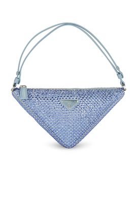 prada Prada Satin Crystal Triangle Pouch