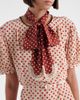 Prada Prada Scarf-detail polka-dot silk midi dress - 3