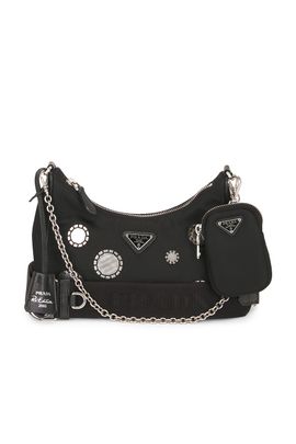 prada Prada Sequin Polka Dot Re-Edition 2005 Re-Nylon Shoulder Bag