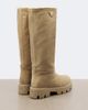 Prada Prada Shearling-lined suede knee-high boots - 4