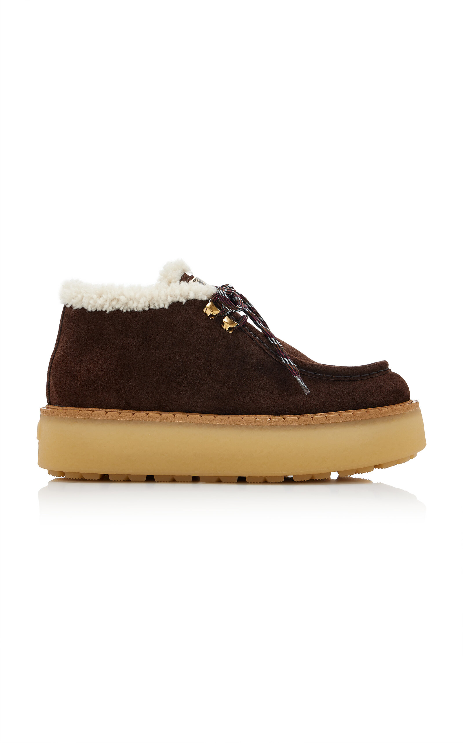 Prada Prada Shearling Chukka Boots
