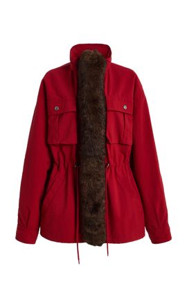 Prada Prada ShearlingTrimmed Nylon Jacket