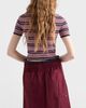 Prada Prada Short Sleeved Striped Cotton Sweater - 2
