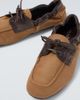 Prada Prada Shuffle leather-trimmed canvas boat shoes - 3