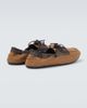 Prada Prada Shuffle leather-trimmed canvas boat shoes - 6