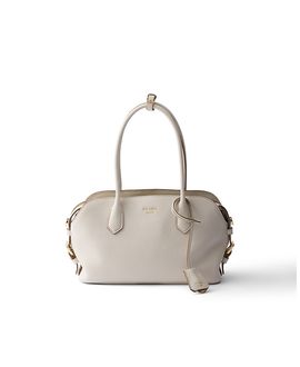 Prada Prada Signet Medium Leather Tote Bag