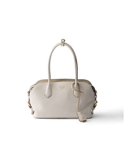 Prada Prada Signet Medium Leather Tote Bag