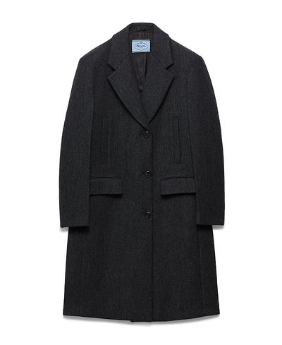 Prada Prada Single-breasted Double Wool Coat