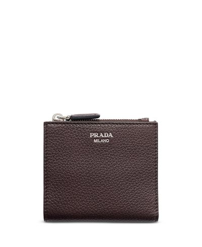 Prada Prada Small Leather Bi-Fold Wallet