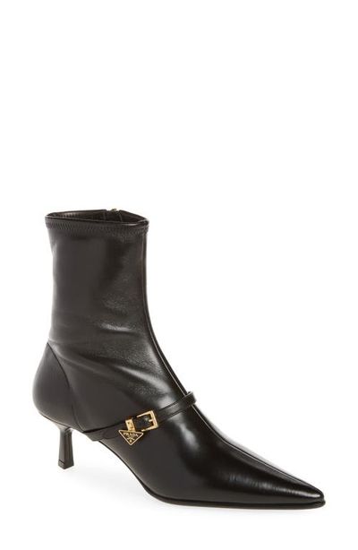 Prada Prada Stretch Leather Ankle Boot