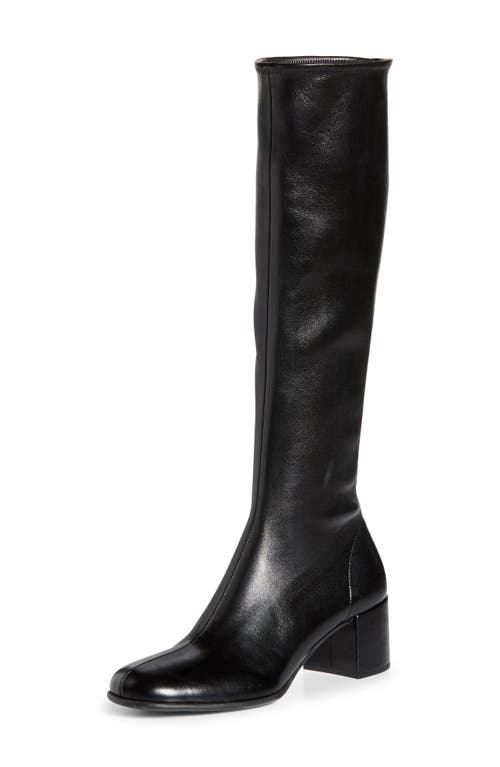 Prada Prada Stretch Leather Knee High Boot