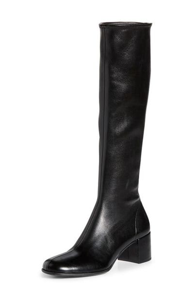 Prada Prada Stretch Leather Knee High Boot