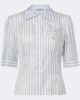 Prada Prada Striped bow-detail shirt - 1