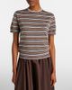 Prada Prada Striped cotton and silk T-shirt - 3