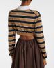 Prada Prada Striped cropped silk polo shirt - 5