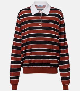 Prada Prada Striped silk polo shirt