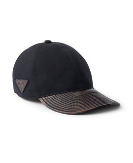 Prada Prada Technical Cotton and Leather Baseball Cap