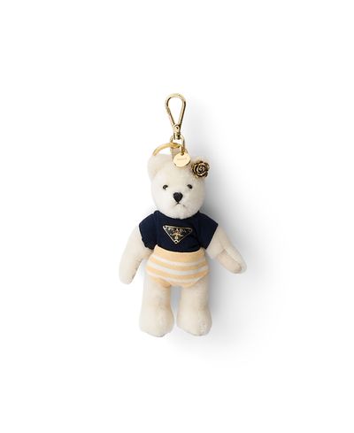 Prada Prada Teddy Bear Key Ring Charm With Metal Ring
