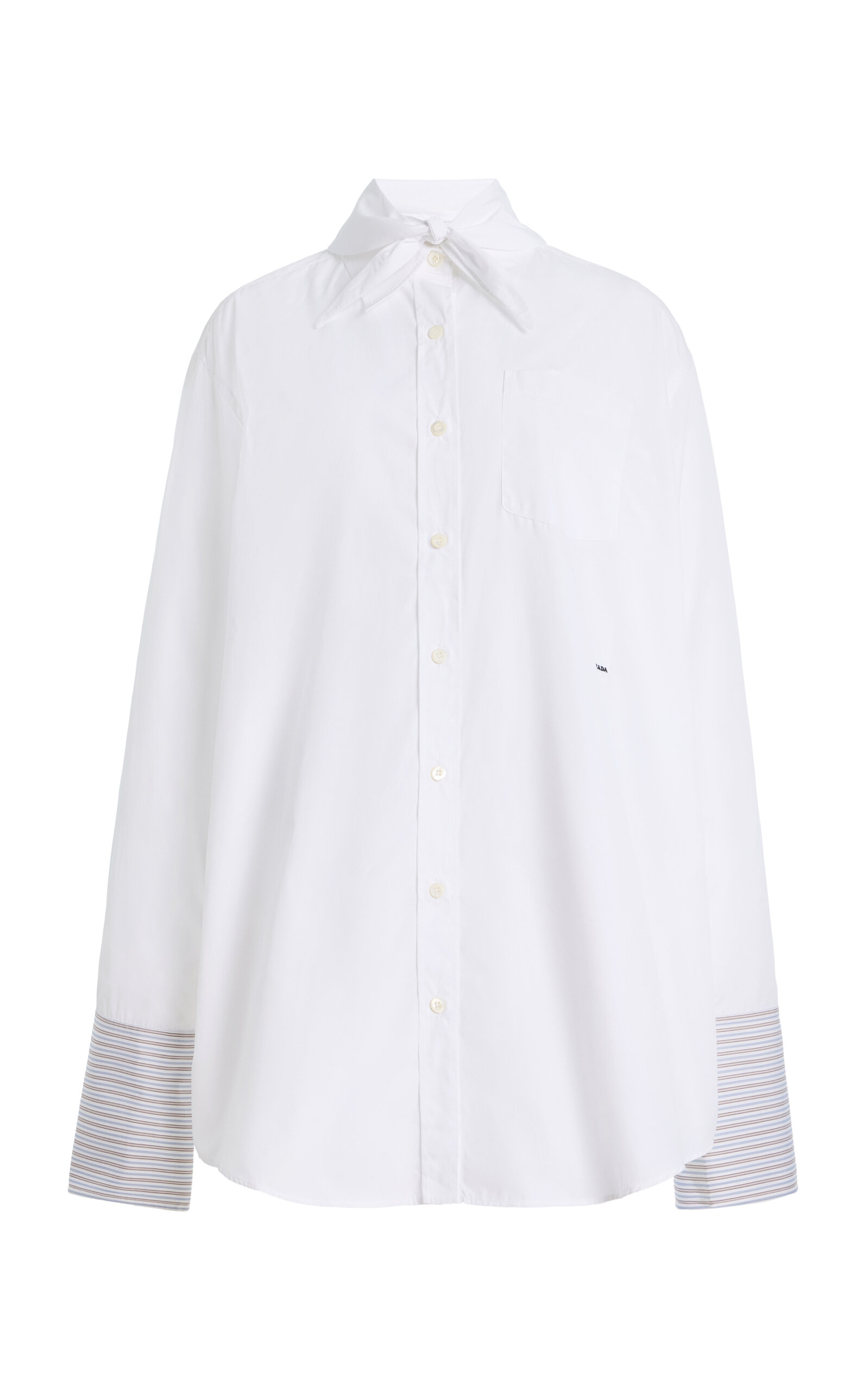 Prada Prada TieNeck Cotton Shirt