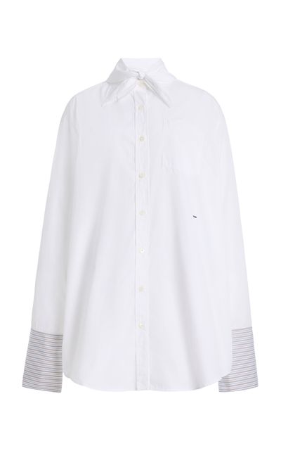 Prada Prada TieNeck Cotton Shirt